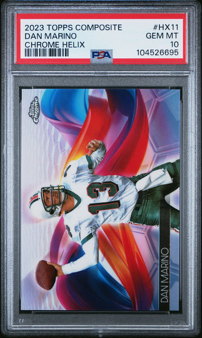 2023 Topps Composite Topps Chrome Helix #HX11 Dan Marino PSA 10