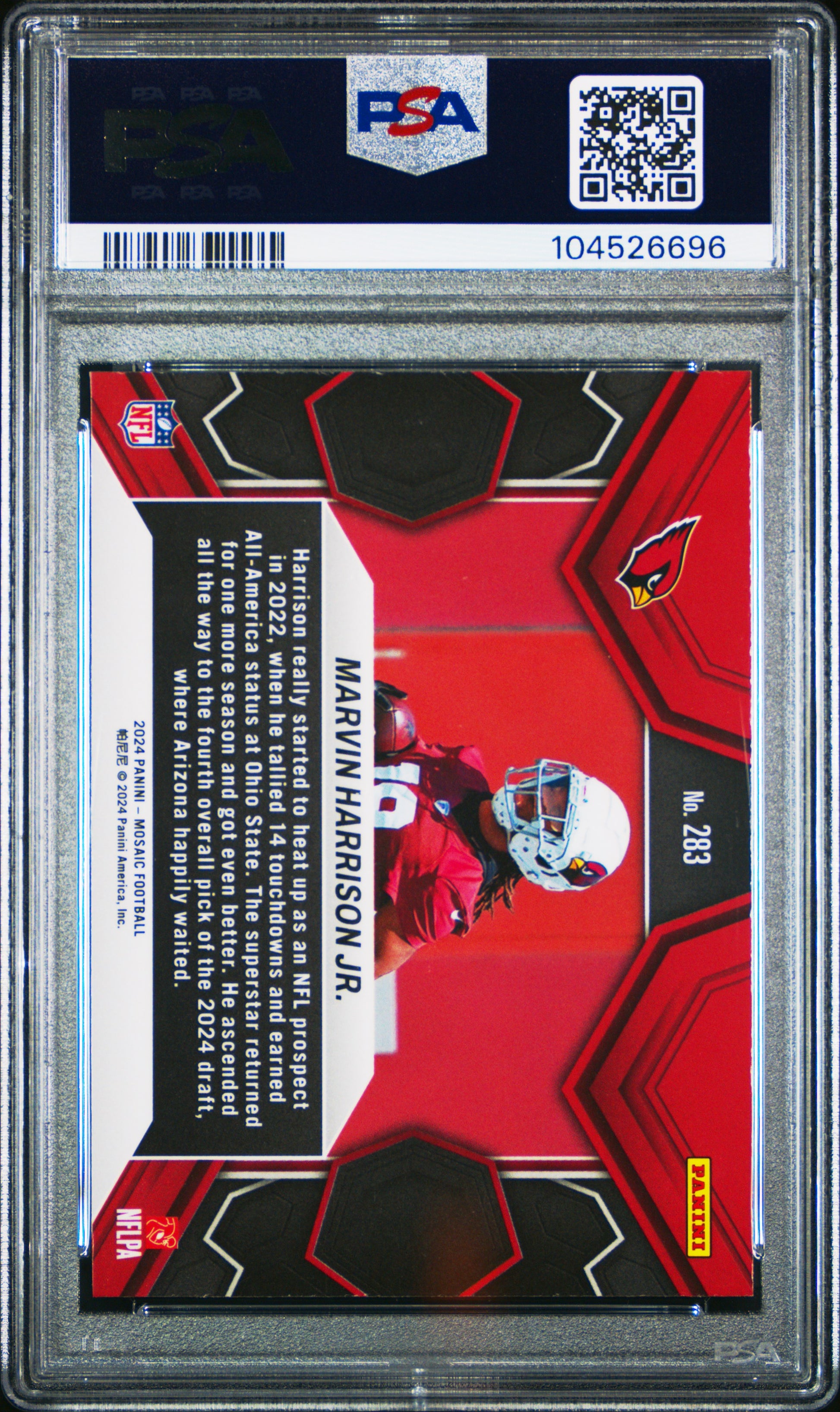2024 Panini Mosaic #283 Marvin Harrison Jr. PSA 9