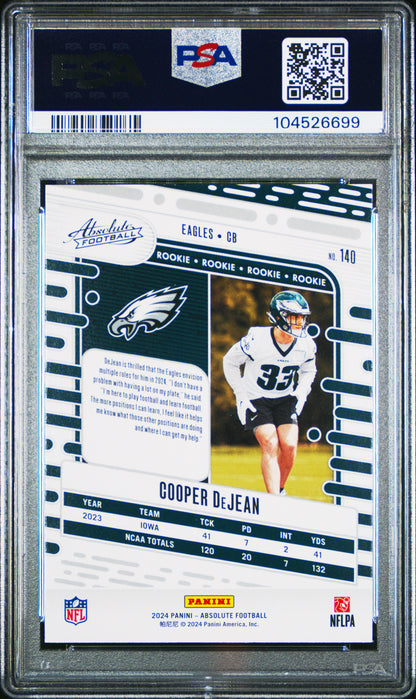 2024 Panini Absolute #140 Cooper Dejean PSA 10