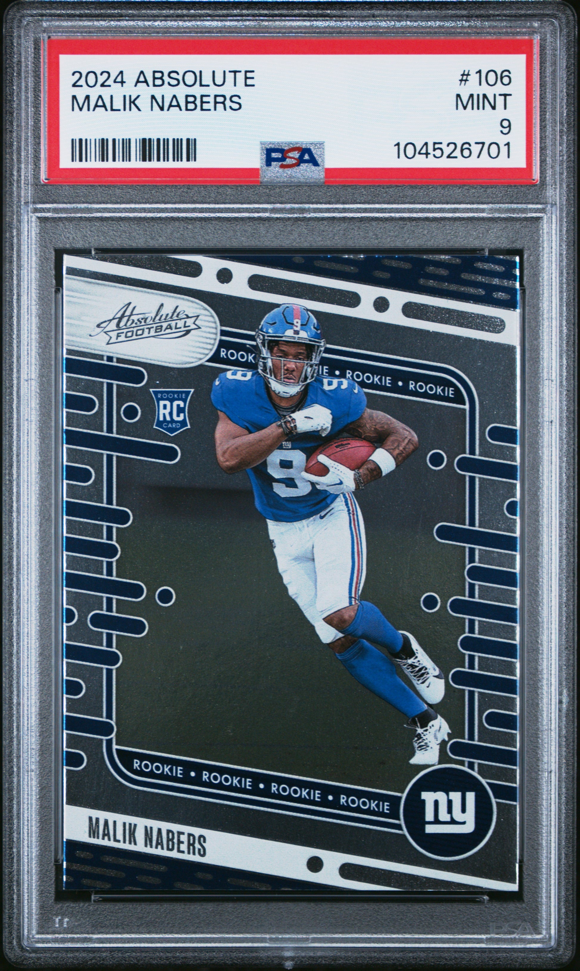 2024 Panini Absolute #106 Malik Nabers PSA 9