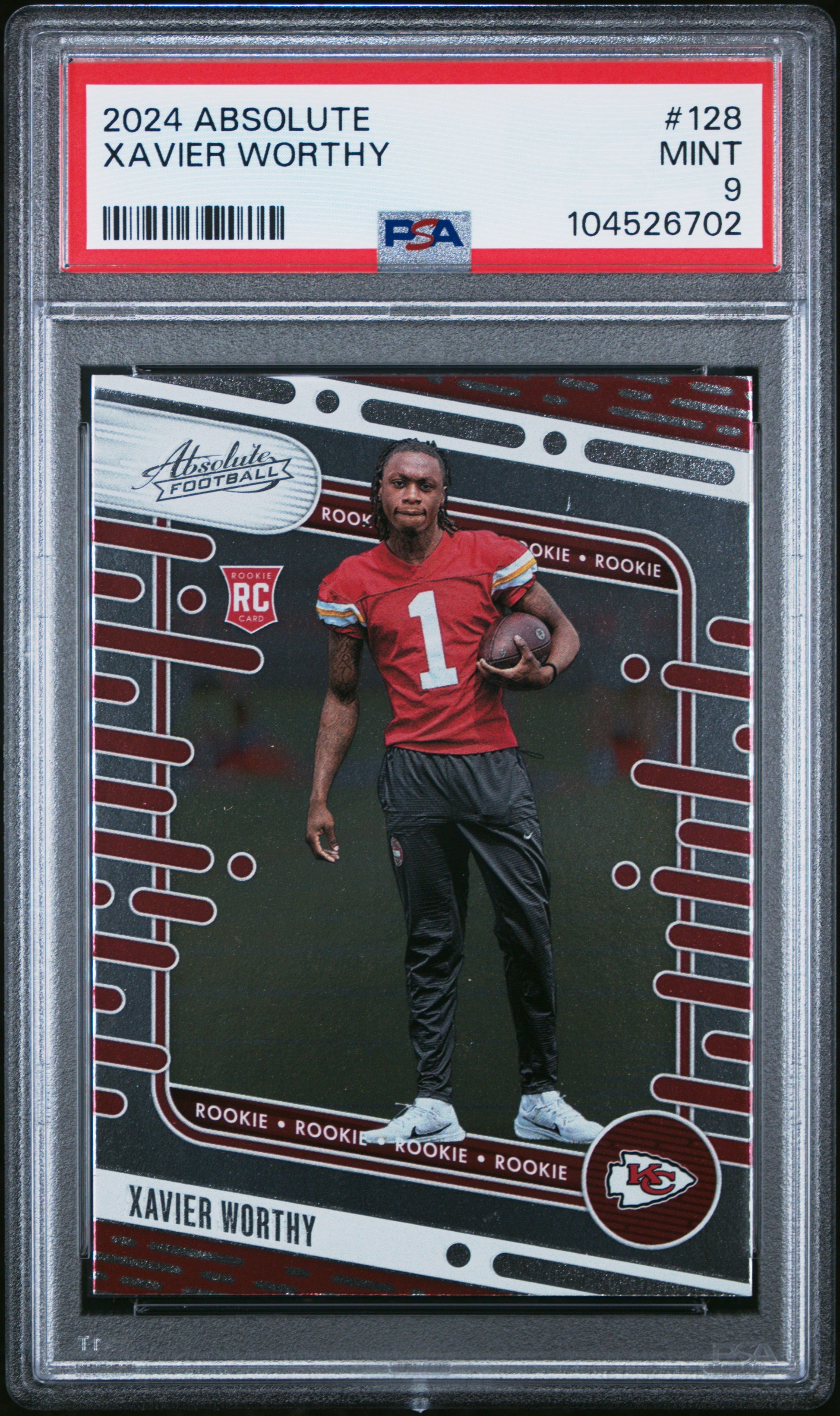 2024 Panini Absolute #128 Xavier Worthy PSA 9
