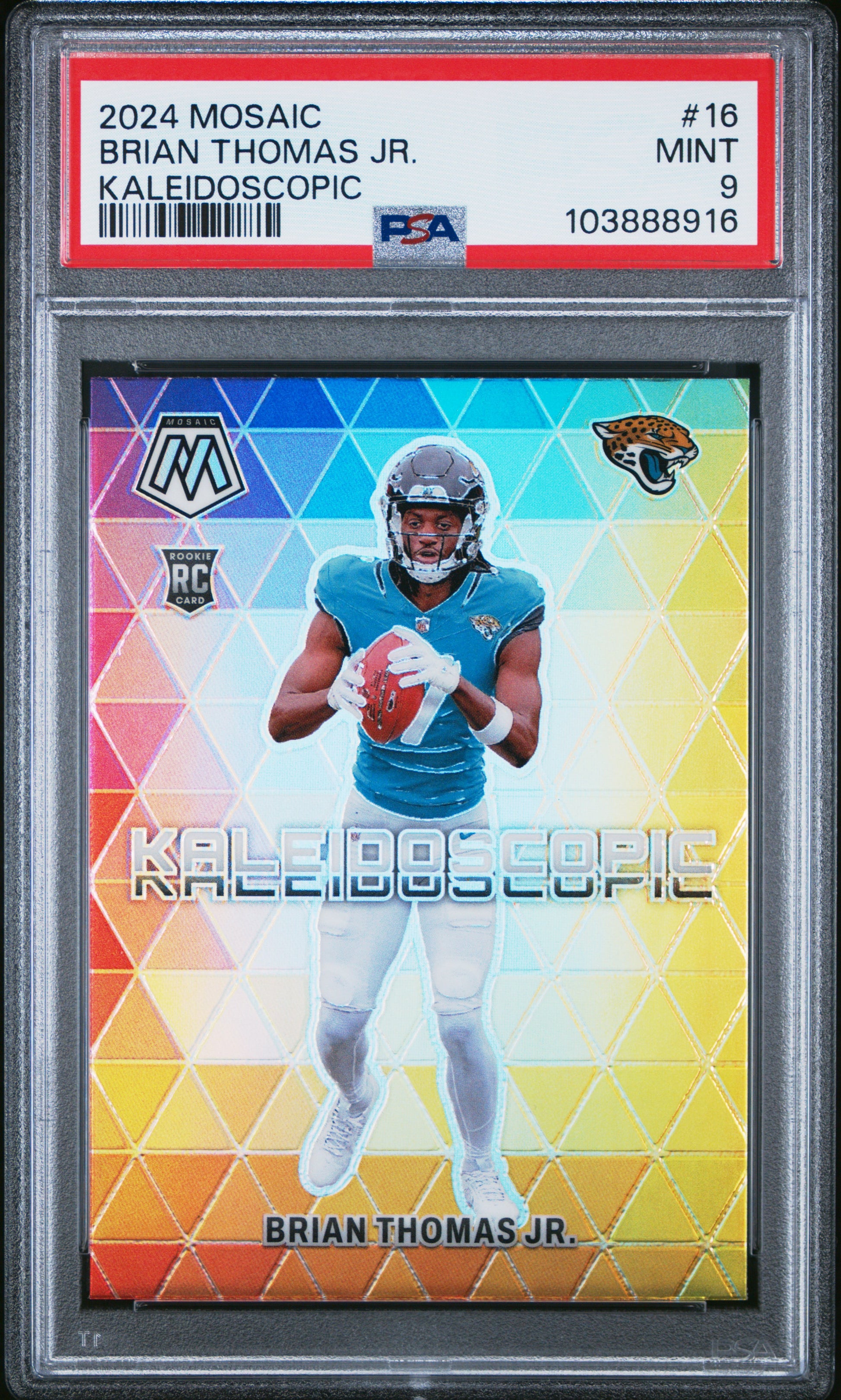 2024 Panini Mosaic Kaleidoscopic #16 Brian Thomas Jr. PSA 9