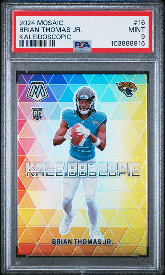 2024 Panini Mosaic Kaleidoscopic #16 Brian Thomas Jr. PSA 9