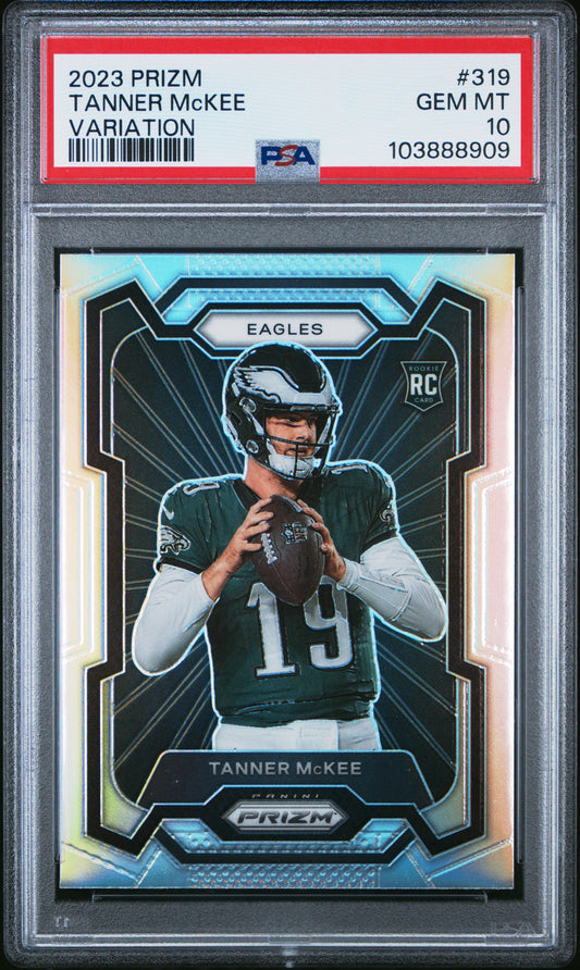 2023 Panini Prizm #319 Tanner Mckee Variation PSA 10
