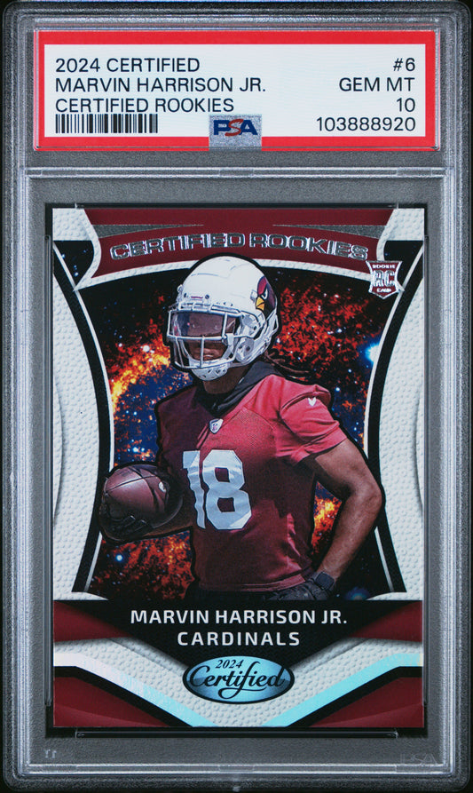 2024 Panini Certified Certified Rookies #6 Marvin Harrison Jr. PSA 10