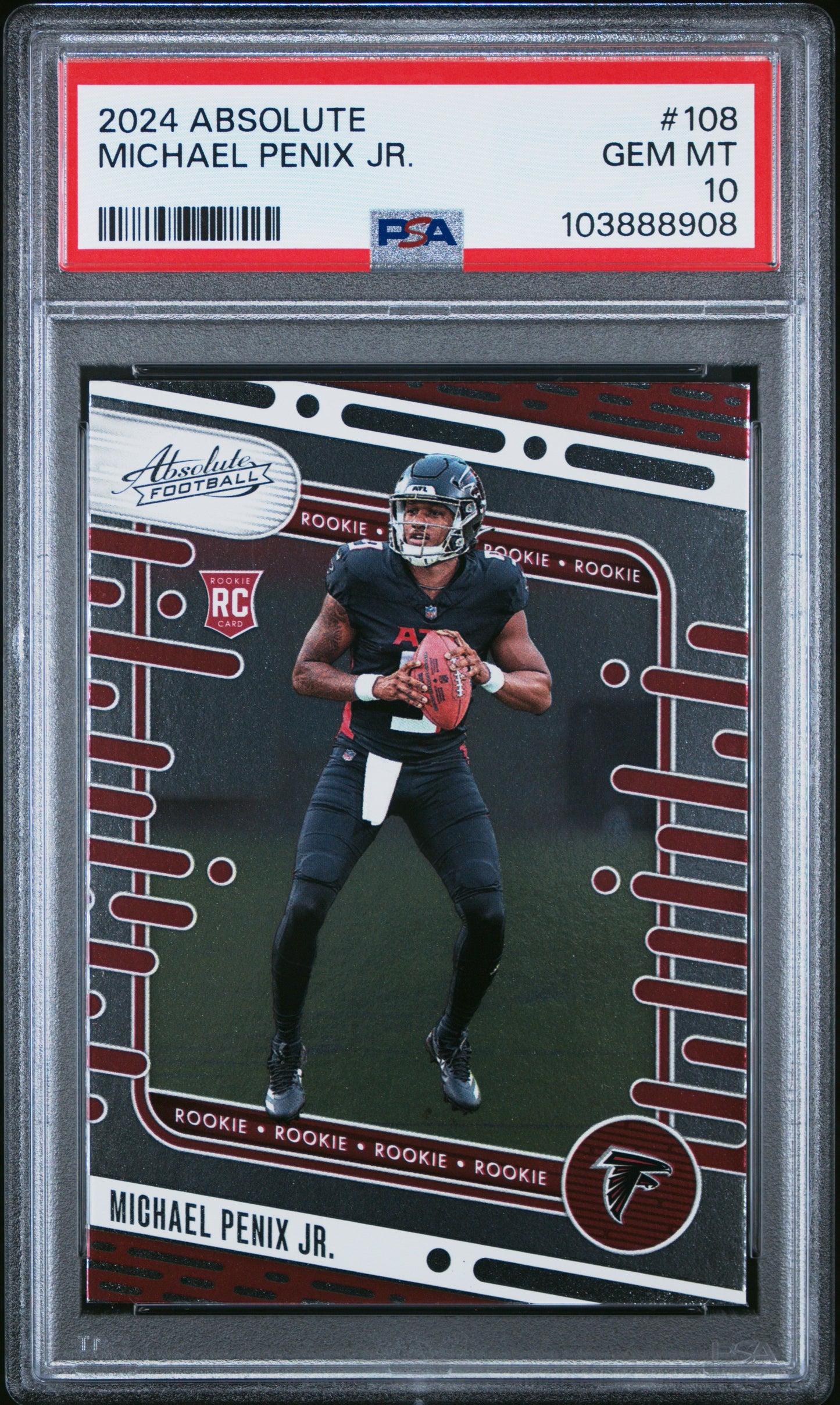2024 Panini Absolute #108 Michael Penix Jr. PSA 10