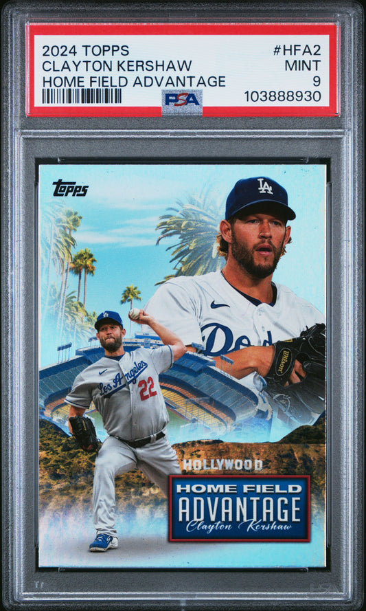 2024 Topps Home Field Advantage #HFA2 Clayton Kershaw PSA 9
