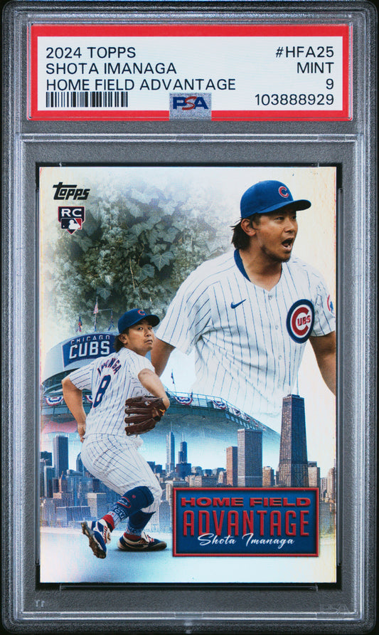 2024 Topps Home Field Advantage #HFA25 Shota Imanaga Update PSA 9