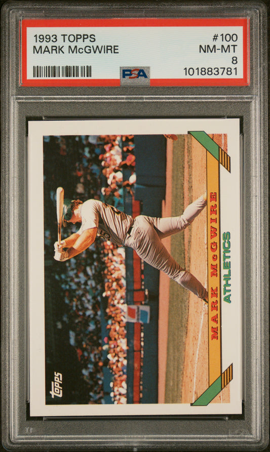 1993 Topps #100 Mark Mcgwire PSA 8