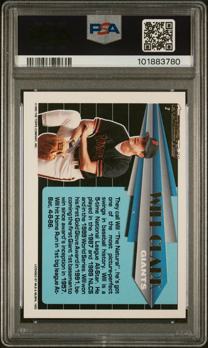 1993 Topps Black Gold #2 Will Clark PSA 8