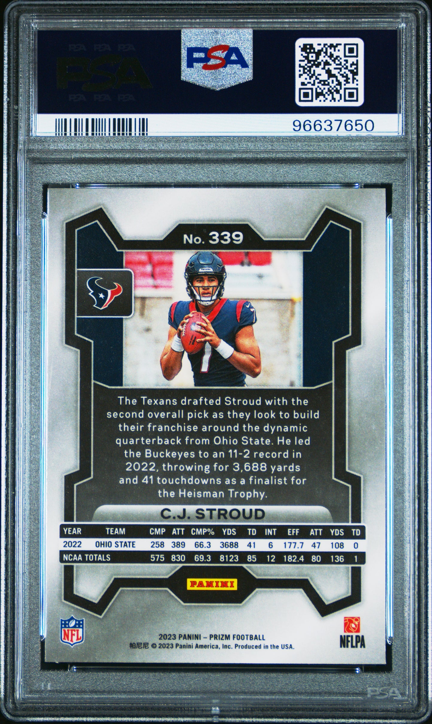 2023 Panini Prizm #339 Cj Stroud PSA 10