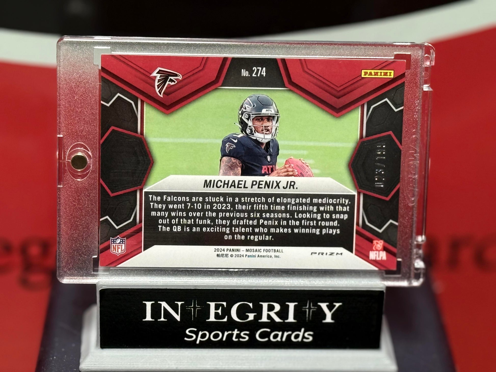 2024 Panini Mosaic #274 Michael Penix Jr. Mosaic Orange #/199