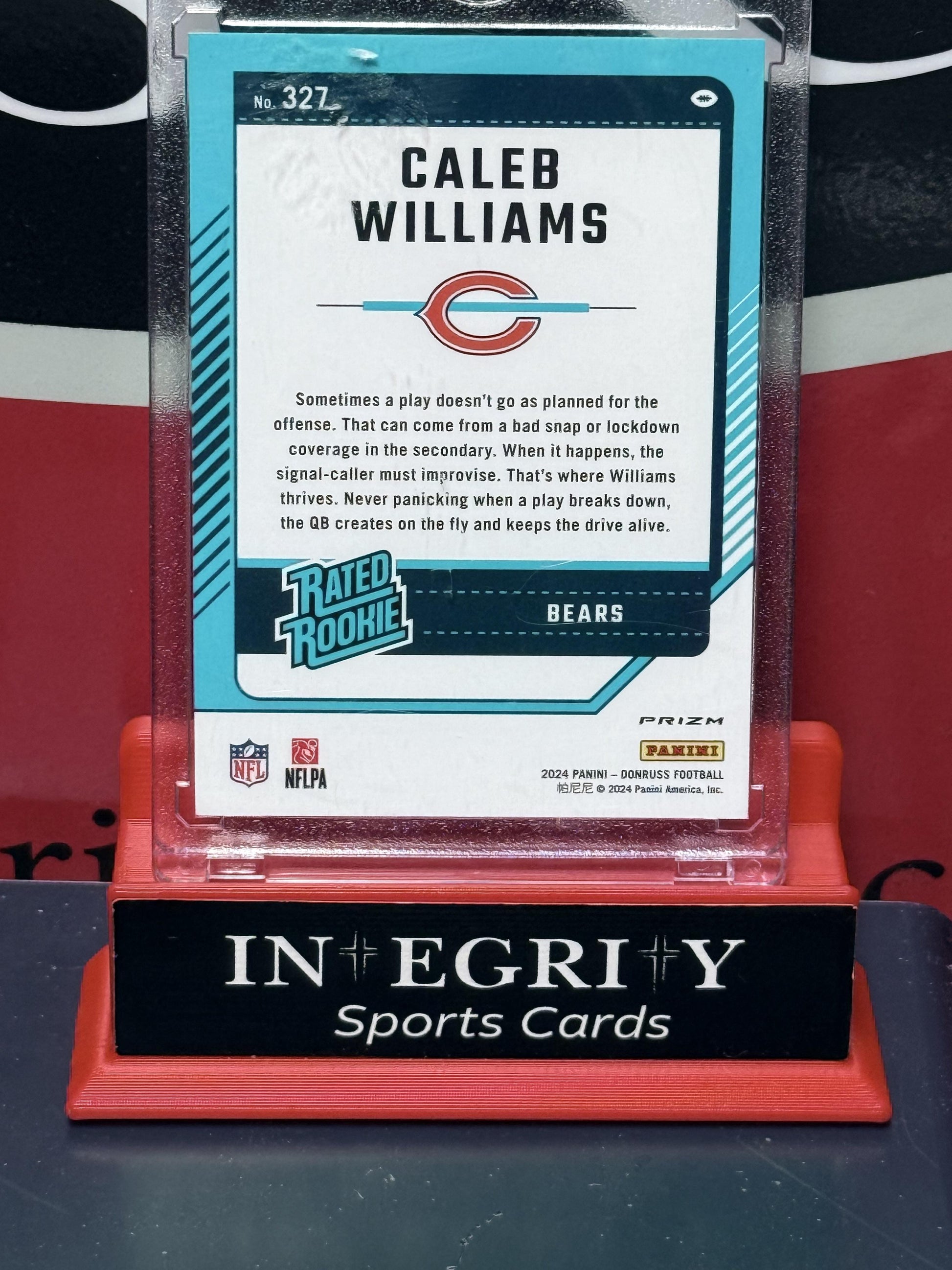 2024 Donruss #327 Caleb Williams Optic Rated Rookies Preview Red and Green