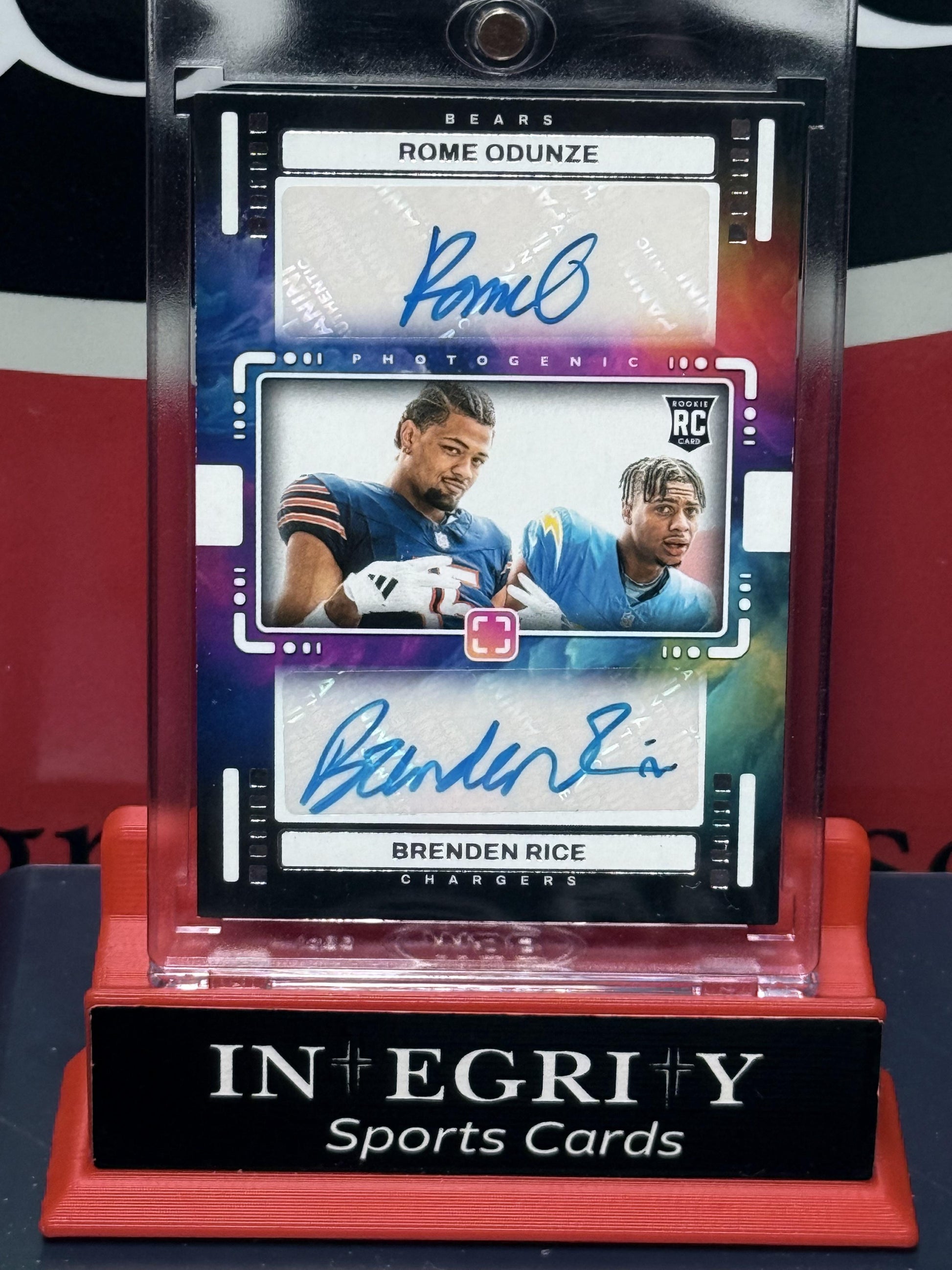 2024 Panini Photogenic #PBO-ROBR Rome Odunze / Brenden Rice Rookie Silver