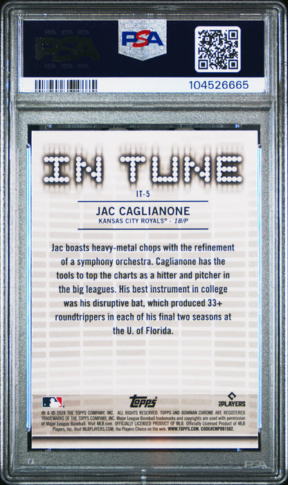 2024 Bowman Draft In Tune #IT5 Jac Caglianone PSA 10