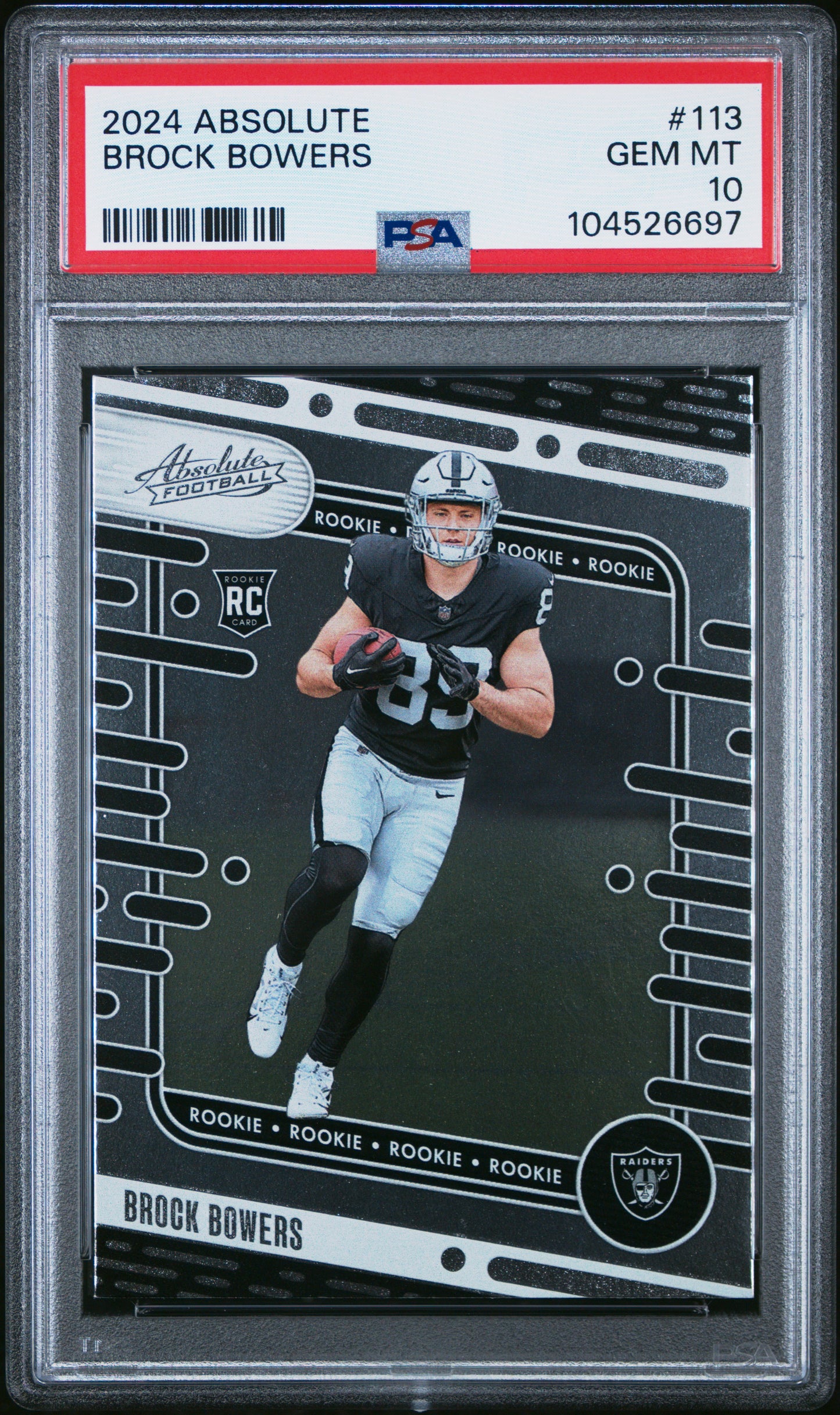 2024 Panini Absolute #113 Brock Bowers PSA 10
