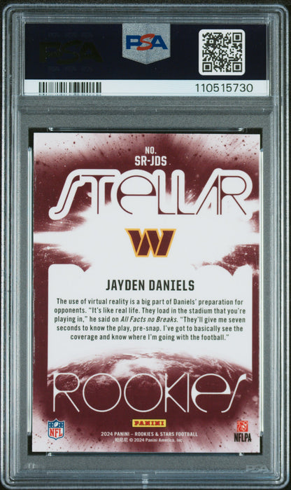 2024 Panini Rookies & Stars #SRJDS Jayden Daniels Red Plaid PSA 9