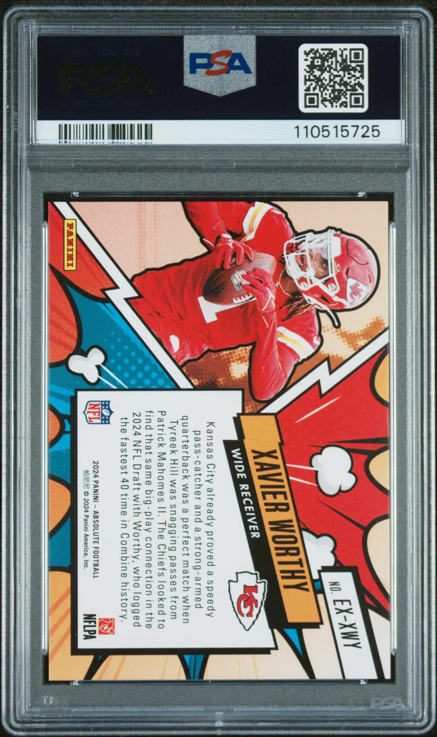 2024 Panini Absolute Explosive #EXXWY Xavier Worthy PSA 9