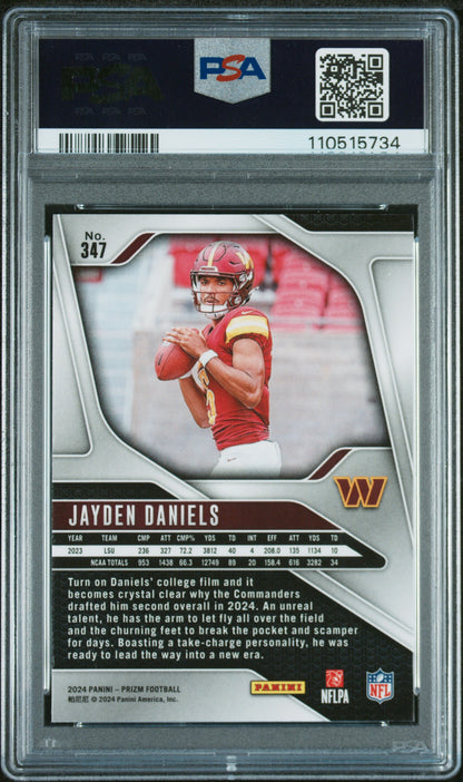 2024 Panini Prizm #347 Jayden Daniels PSA 9
