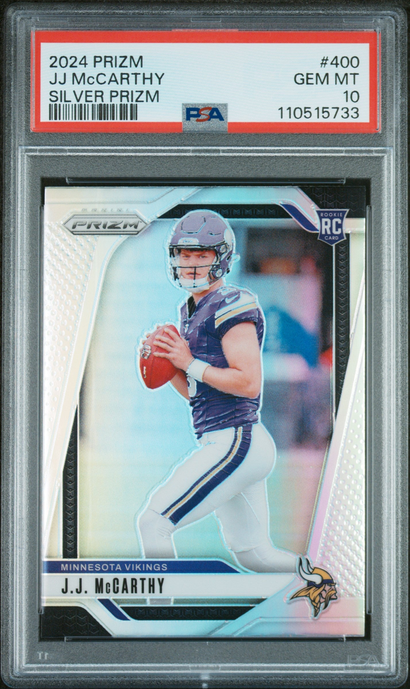 2024 Panini Prizm #400 Jj Mccarthy Silver Prizm PSA 10