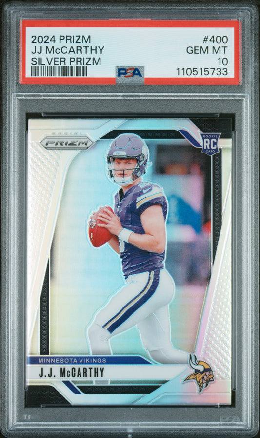2024 Panini Prizm #400 Jj Mccarthy Silver Prizm PSA 10