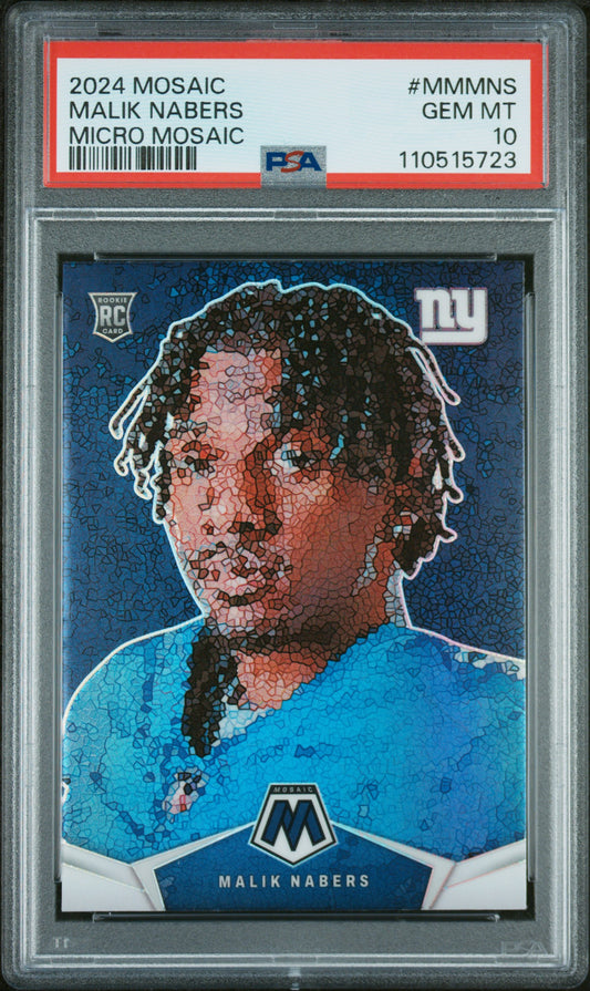 2024 Panini Mosaic Micro Mosaic #MMMNS Malik Nabers PSA 10