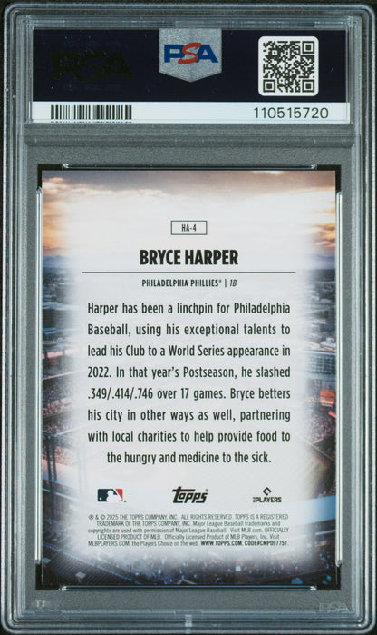 2025 Topps Home Field Advantage #HA4 Bryce Harper PSA 10