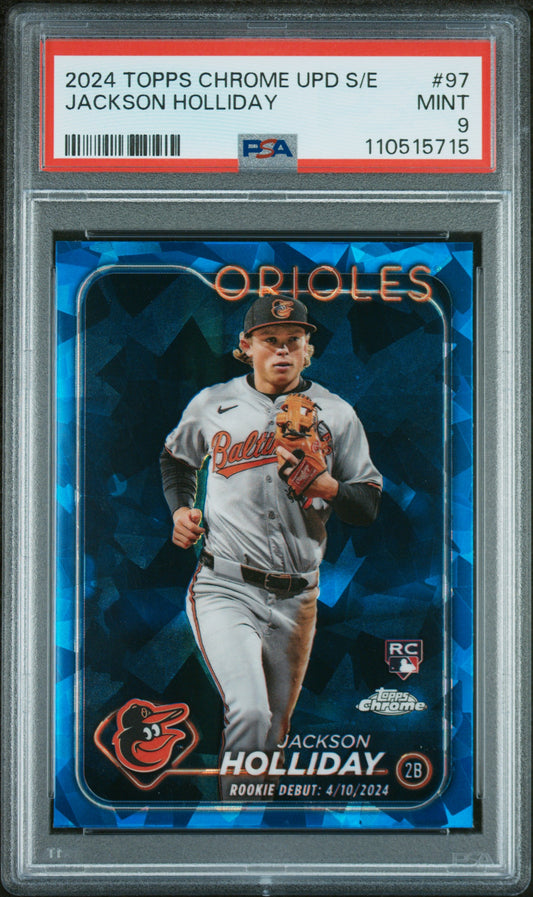 2024 Topps Chrome Sapphire Update Series #97 Jackson Holliday PSA 9