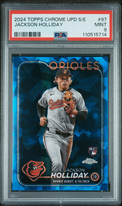 2024 Topps Chrome Sapphire Update Series #97 Jackson Holliday PSA 9
