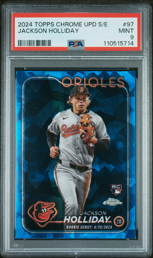 2024 Topps Chrome Sapphire Update Series #97 Jackson Holliday PSA 9