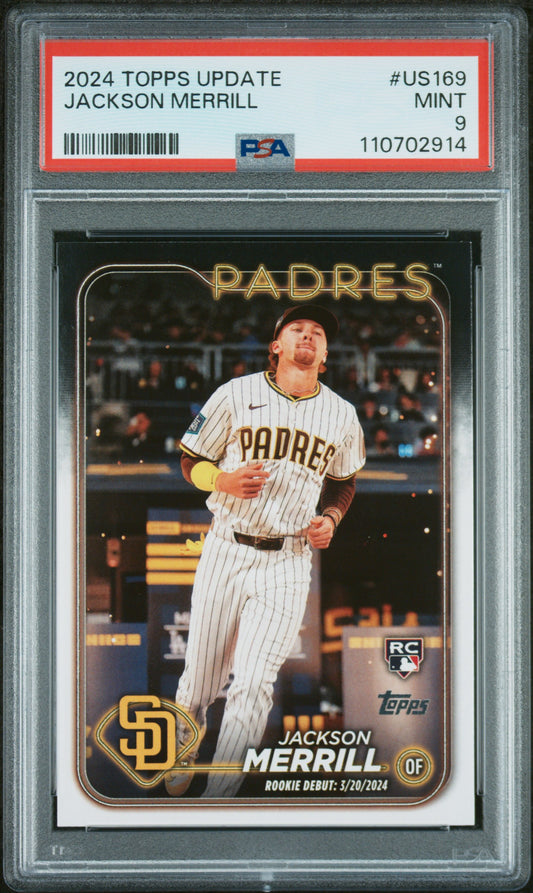 2024 Topps Update #US169 Jackson Merrill PSA 9