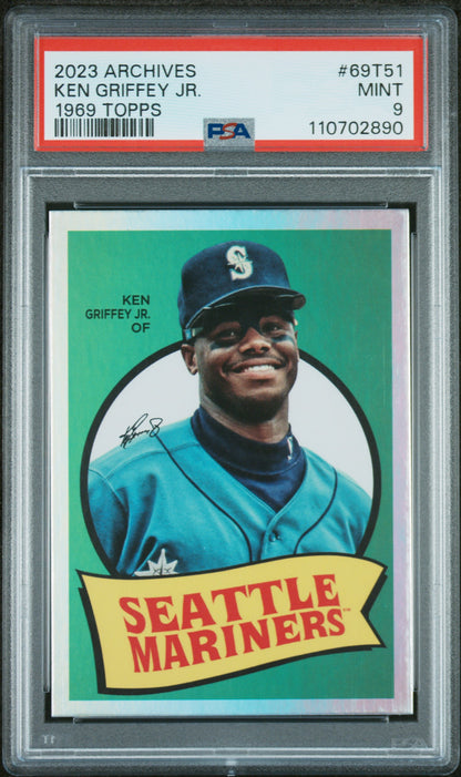 2023 Topps Archives 1969 Topps #69T51 Ken Griffey Jr. PSA 9