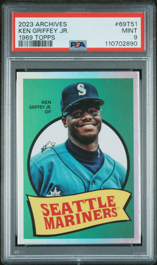 2023 Topps Archives 1969 Topps #69T51 Ken Griffey Jr. PSA 9