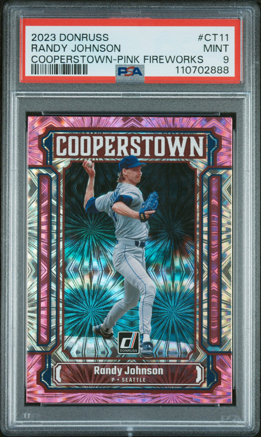 2023 Panini Donruss Cooperstown #CT11 Randy Johnson Cooperstown-Pink PSA 9