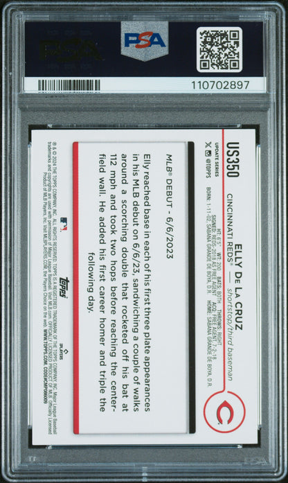 2024 Topps Update #US350 Elly De La Cruz PSA 9