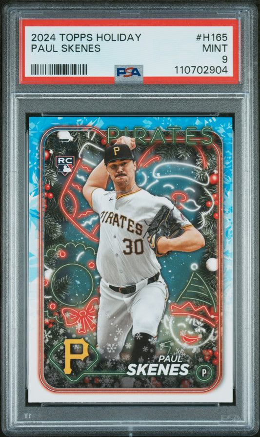 2024 Topps Holiday #H165 Paul Skenes PSA 9