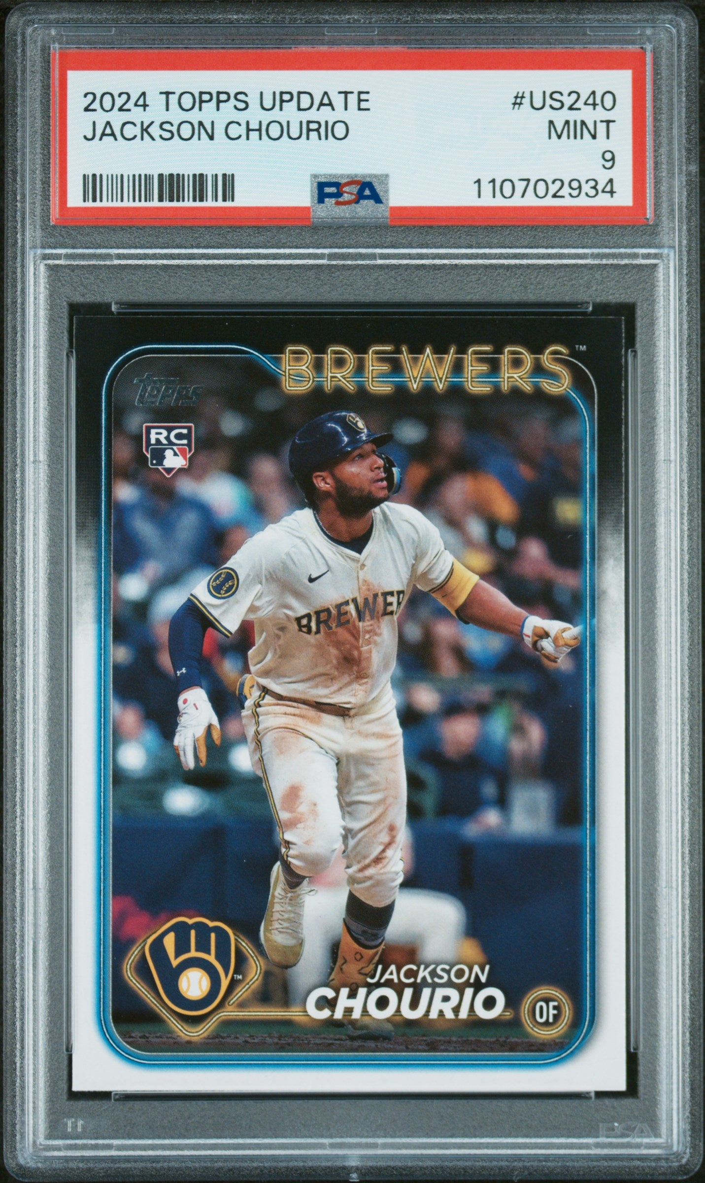 2024 Topps Update #US240 Jackson Chourio PSA 9