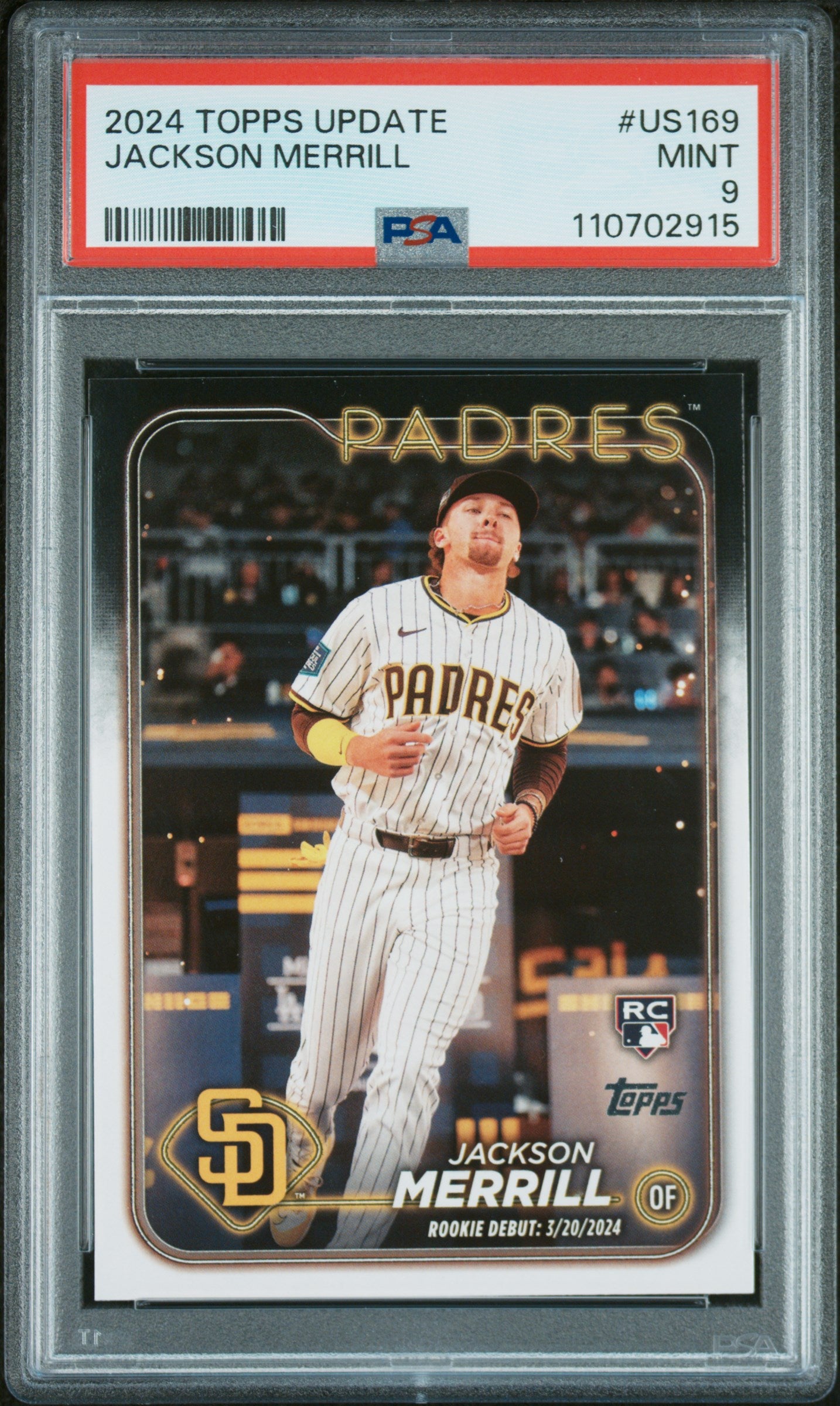 2024 Topps Update #US169 Jackson Merrill PSA 9