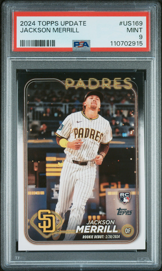 2024 Topps Update #US169 Jackson Merrill PSA 9