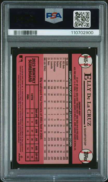 2024 Topps Update 1989 Topps Baseball #39 Elly De La Cruz PSA 9