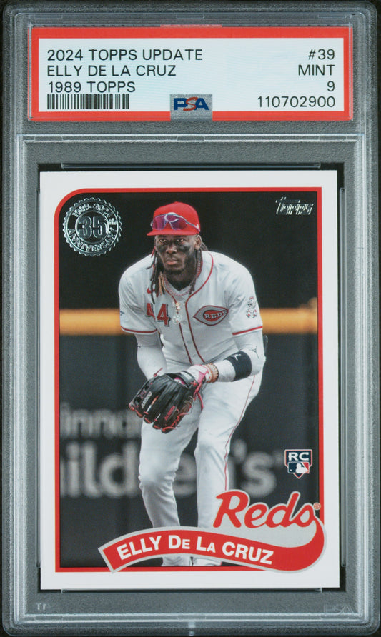 2024 Topps Update 1989 Topps Baseball #39 Elly De La Cruz PSA 9