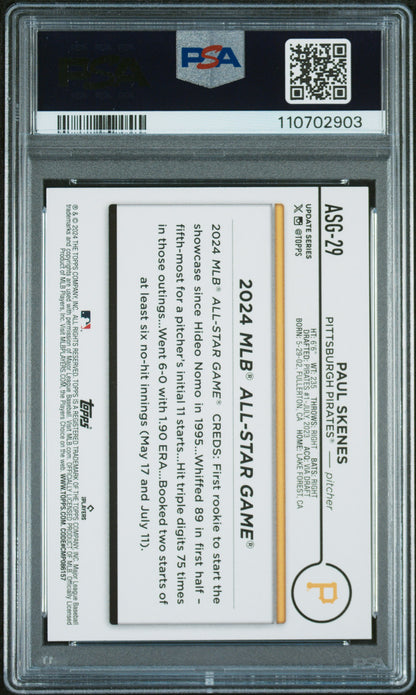 2024 Topps Update 2024 All-Star Game #ASG29 Paul Skenes PSA 9