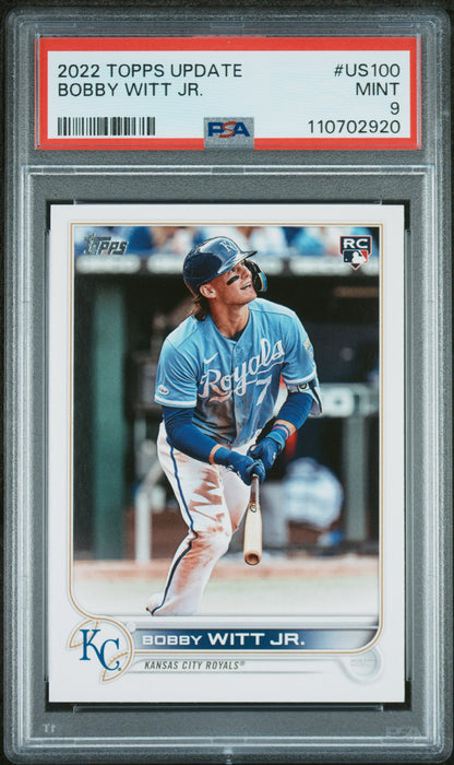 2022 Topps Update #US100 Bobby Witt Jr. PSA 9