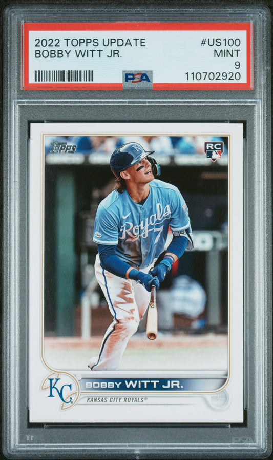 2022 Topps Update #US100 Bobby Witt Jr. PSA 9
