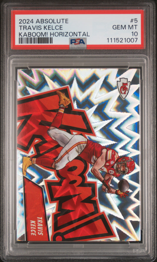 2024 Panini Absolute Kaboom! Horizontal #5 Travis Kelce PSA 10