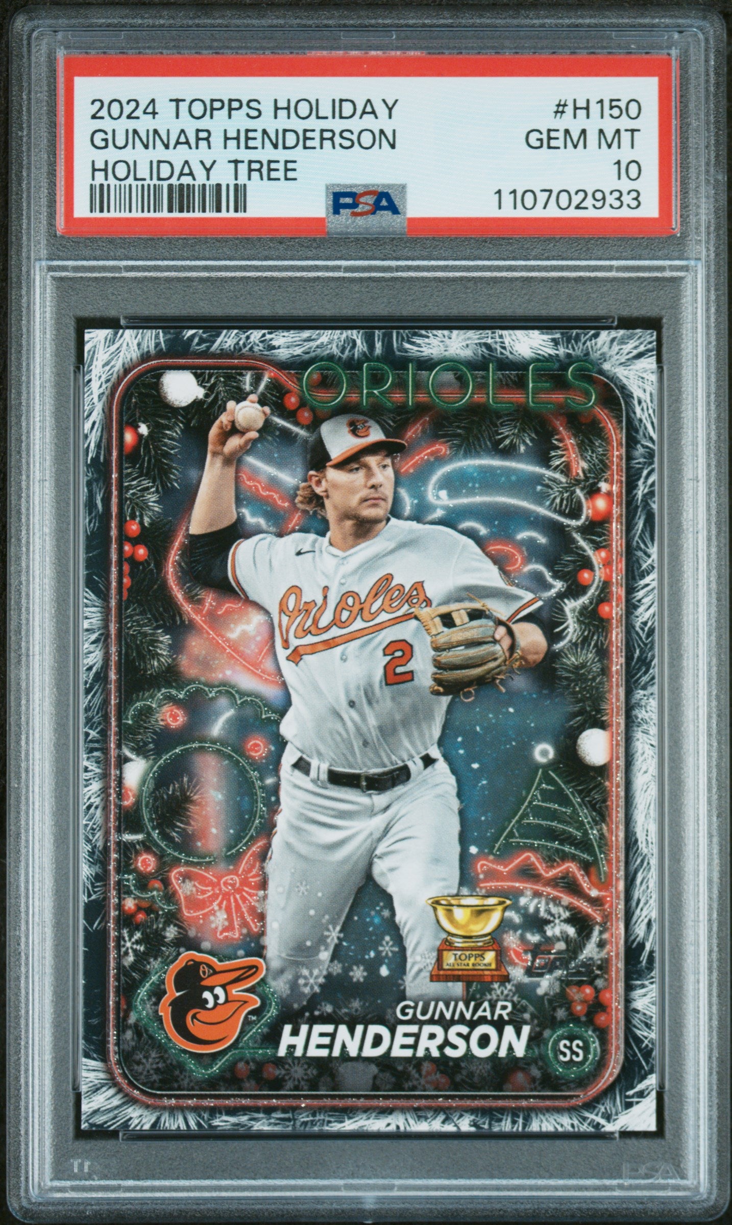 2024 Topps Holiday #H150 Gunnar Henderson Holiday Tree PSA 10