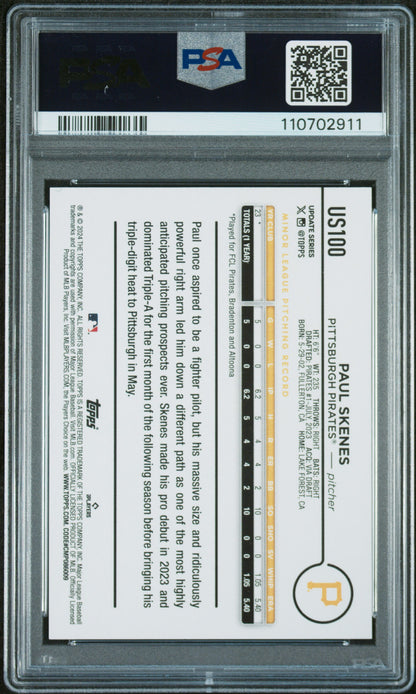 2024 Topps Update #US100 Paul Skenes PSA 10