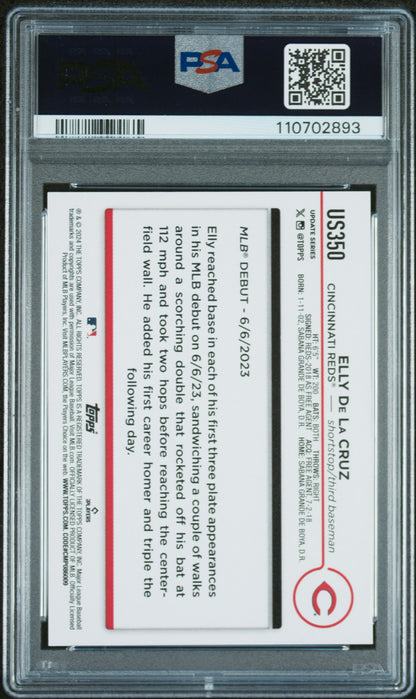 2024 Topps Update #US350 Elly De La Cruz PSA 10