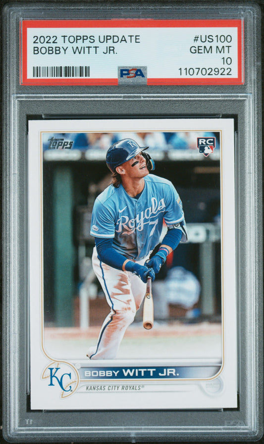 2022 Topps Update #US100 Bobby Witt Jr. PSA 10