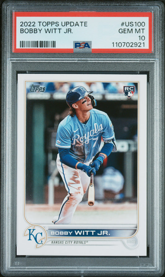 2022 Topps Update #US100 Bobby Witt Jr. PSA 10